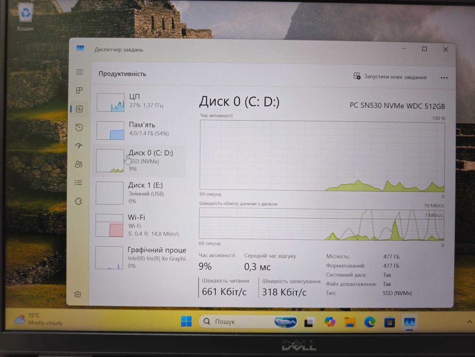 Ноутбук DELL Latitude 5420 14" IntelCore I5-11gen/DDR4 8Gb/SSD 512Gb