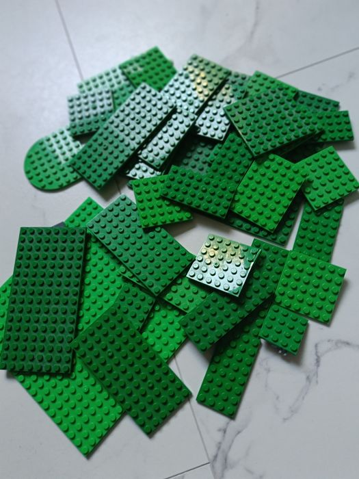Klocki LEGO zestaw zielonych płytek