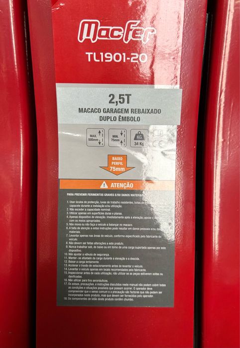 Macaco 2,5t rebaixado