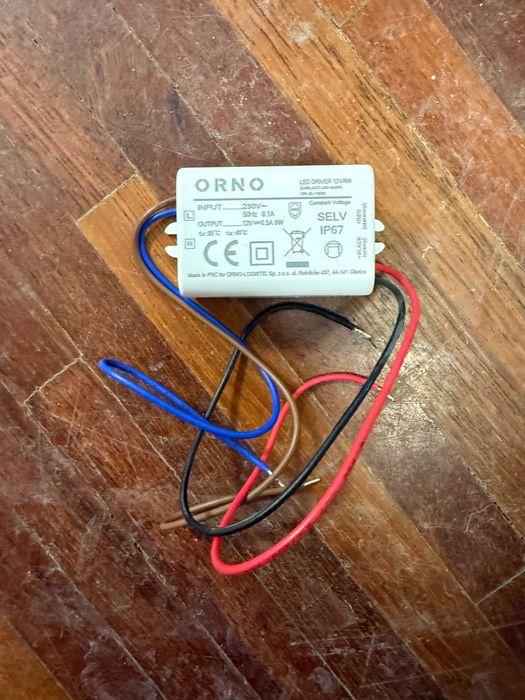 Zasilacz LED Mini Orno 12V DC 6W