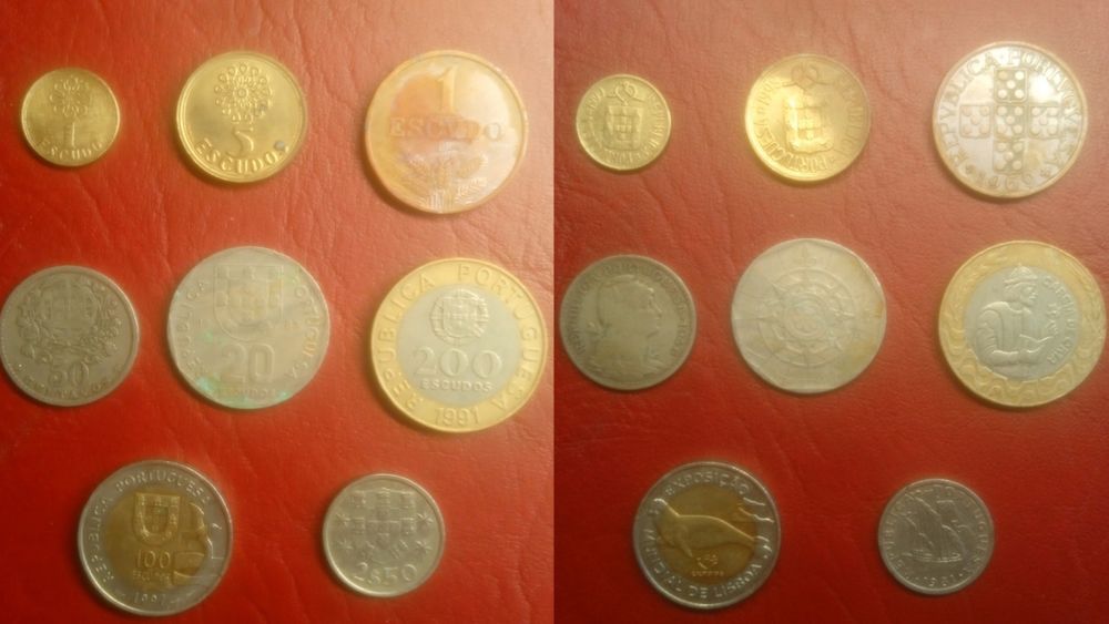 Coleção de moedas portuguesas antigas em Escudos – comemorativas e República Portuguesa