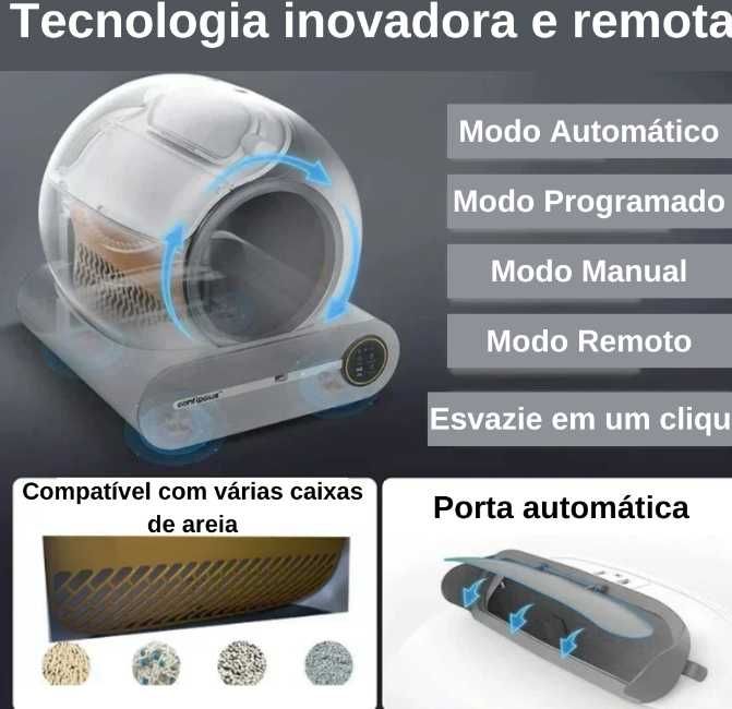 Miau Box Pro - Caixa de Areia Automática 65L NOVO ENVIO GRÁTIS