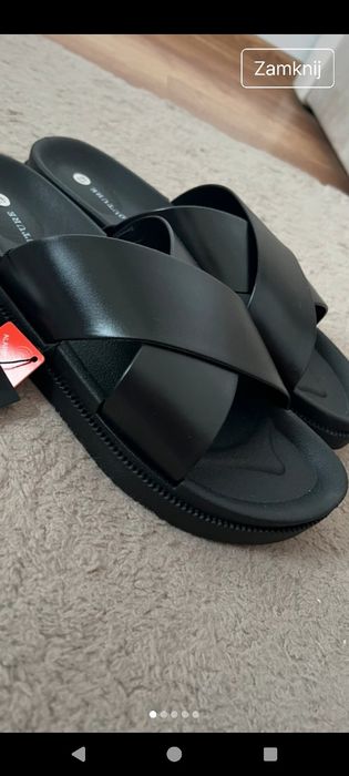 klapki nowe  czarne 42