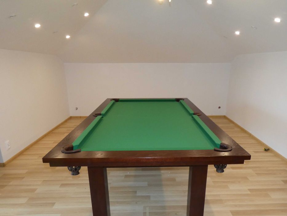 Stół Bilardowy HERMES 6 FT, noga prosta ( kosze skórzane, łuzy gumowe)