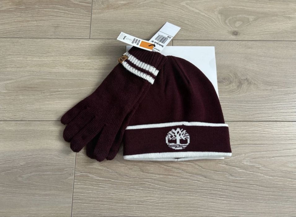 Nowy komplet czapka + rękawiczki Timberland