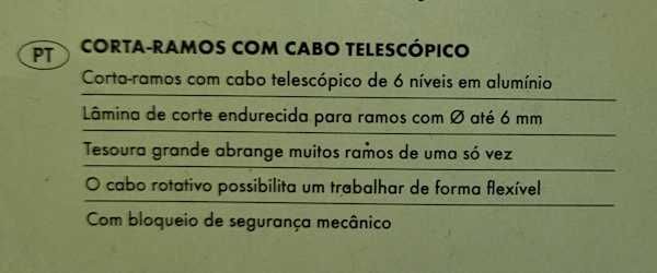 Tesoura Telescópica Corta-Ramos / Poda / Jardinagem Florabest