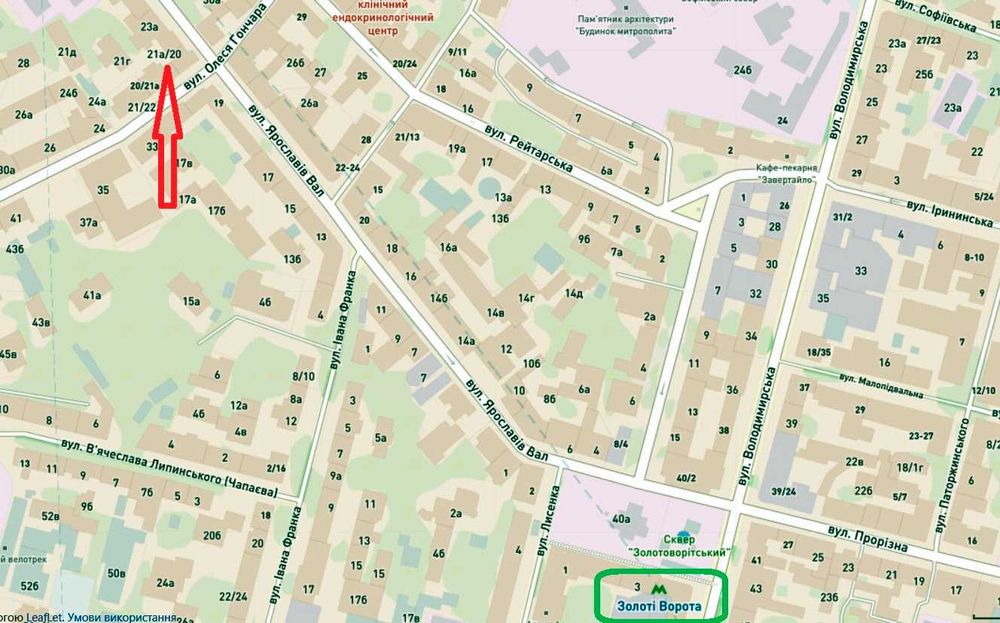 Без % Оренда 1к квартири в Центрі, Ярославів Вал 21/20, метро Золоті Ворота