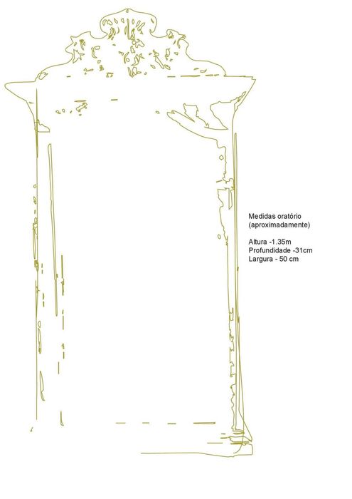 Oratório Antigo com um nicho trabalhado