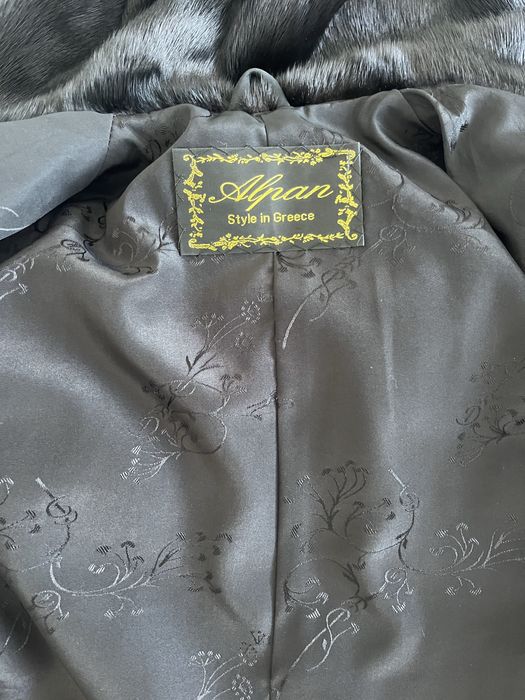 Шуба black lama бренд Alpan