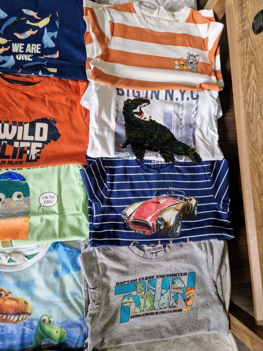 Duza paka t-shirtow 128, 13 sztuk h&m mayoral  I inne