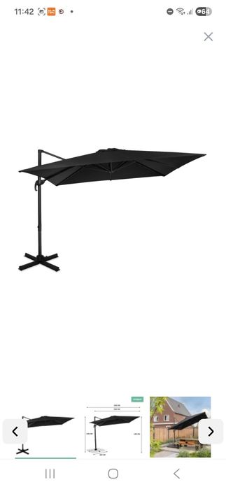 Parasol ogrodowy 3m²x 3m²