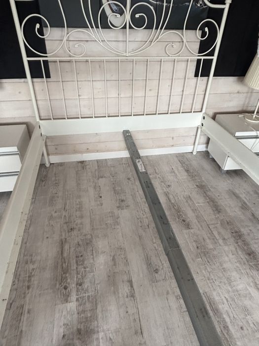 Łóżko małżenskie ikea metalowe