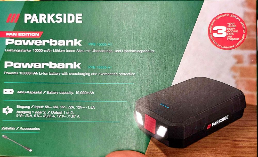 Nowy powerbank PARKSIDE z latarką