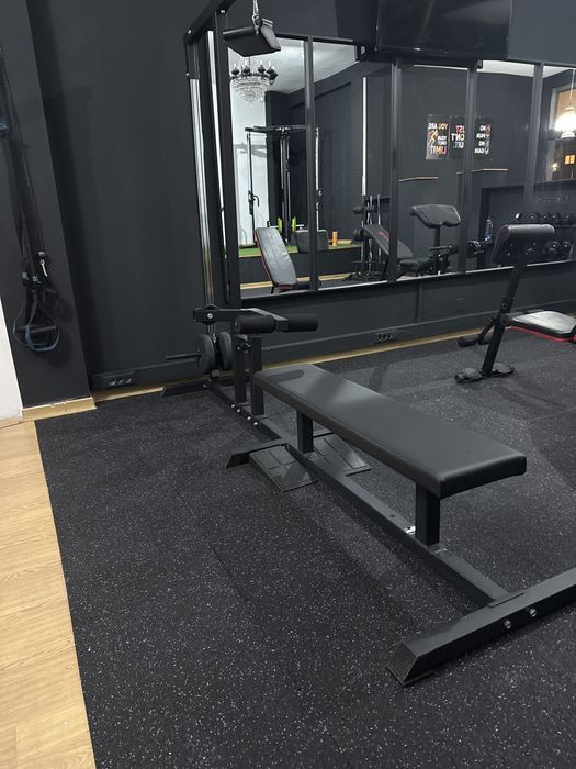 Puxada alta com remada comboio polia