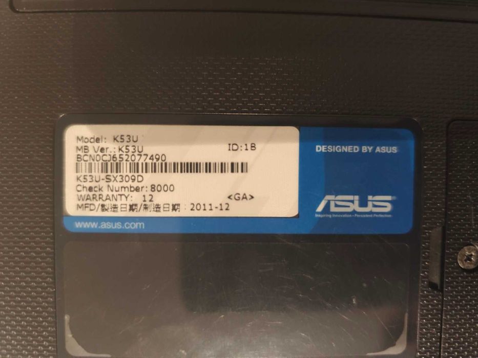 Laptop ASUS K53U