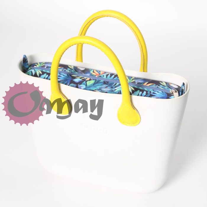 Granatowy organizer do OBAG MINI tukany lazur 2 kieszenie wkład OMAY