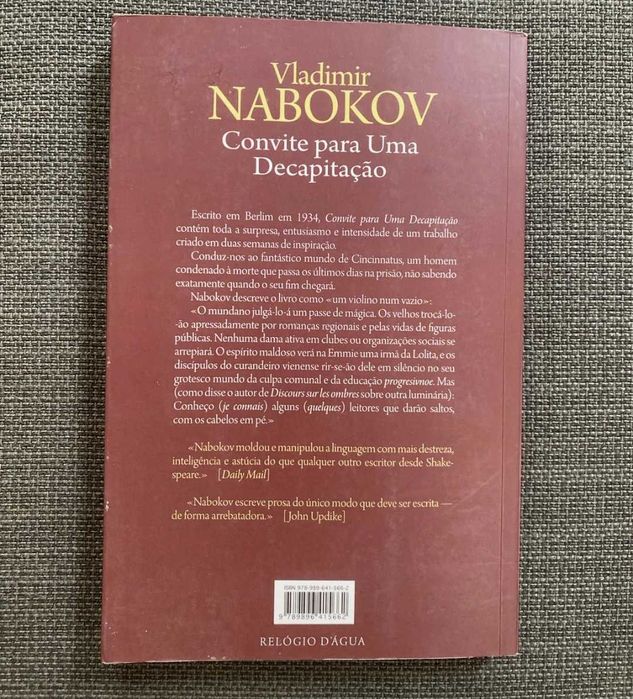 Vladimir Nabokov Convite Decapitação (Novo-portes incluidos)