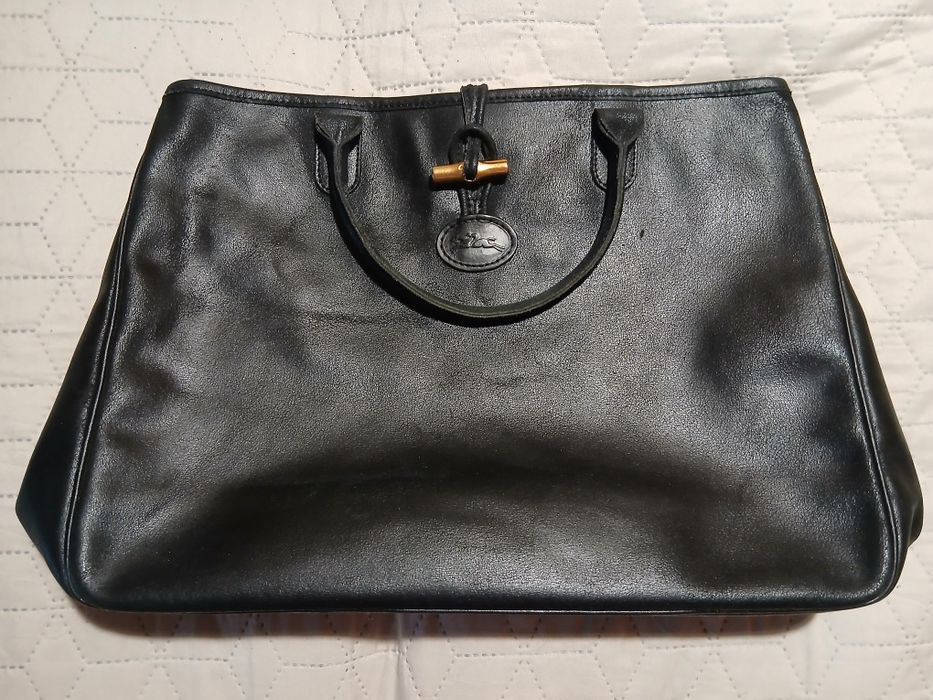 Сумка шкіряна з короткими ручками