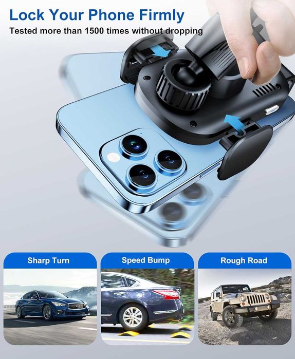 Beeasy Bezprzewodowa ładowarka samochodowa indukcyjna 15W iPhone