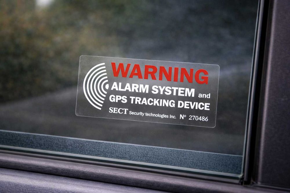Autocolantes de Alarme para Vidro Carro - Dissuasores Anti Roubo