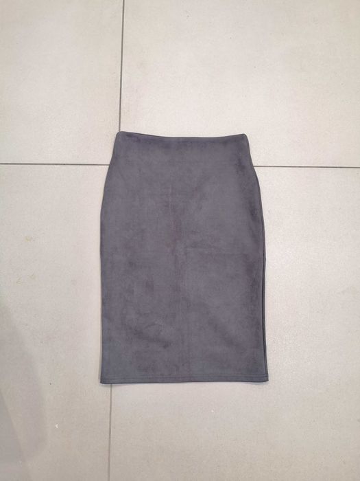 Spódnica midi S M imitacja zamszu elegancka