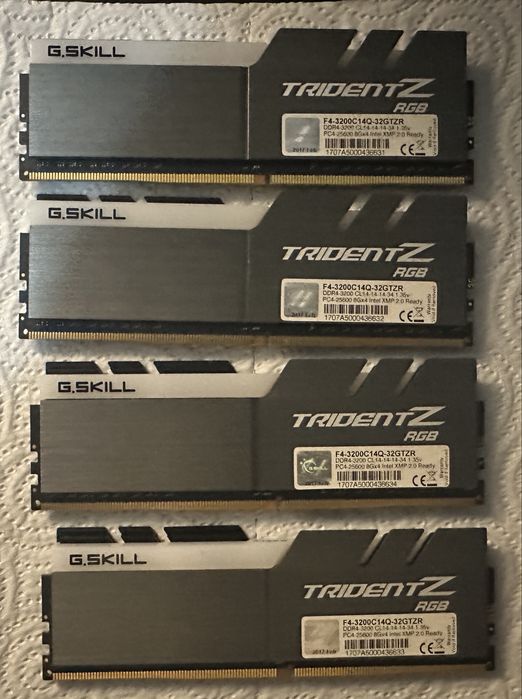 Memorias DDR4 Samsung BDie Gskill 4x8GB 3200 CL14