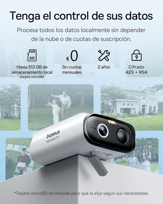 Câmara Wifi exterior Solar Baseus Security S1 Lite