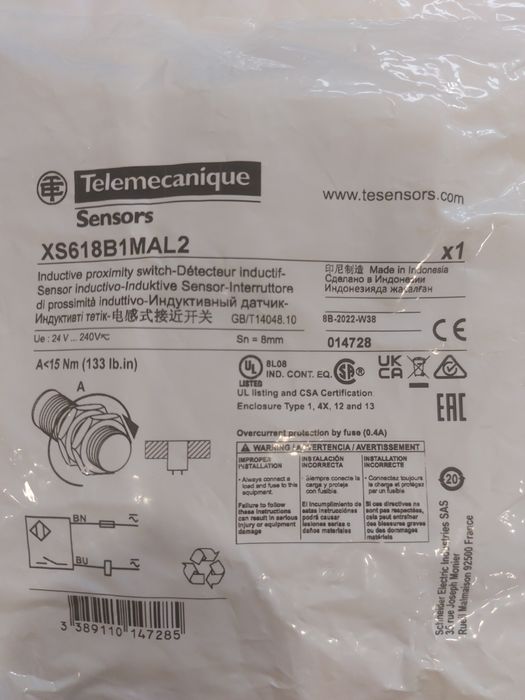 Sensor telemecanique indutivo