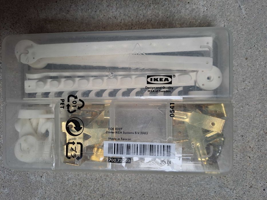 IKEA zestaw haczyków uchwytów na ramki obrazy