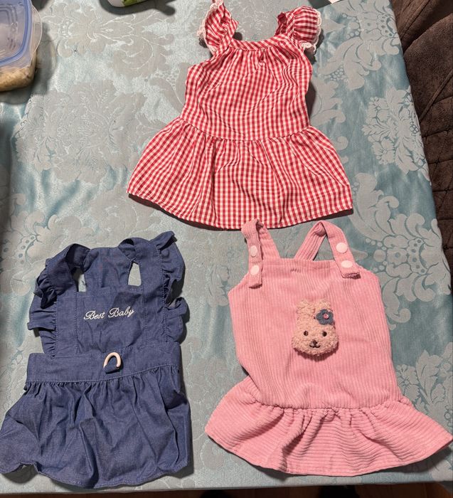 Vendo vestidos de Pet de porte pequeno usado uma unica vez