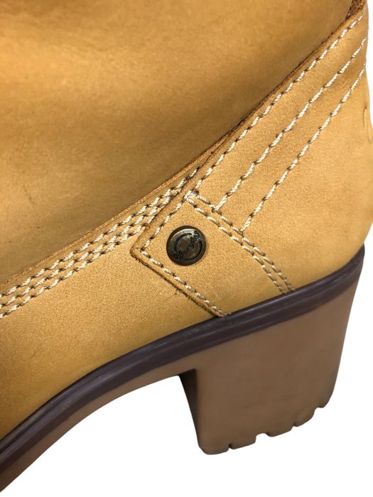 Brązowe damskie buty botki na klocku Wrangler na co dzien 40