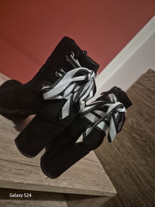 Czarne Damskie Botki 37