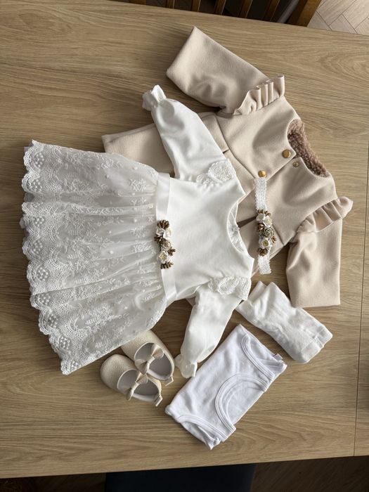 Zestaw do chrztu dla dziewczynkirozmiar 68