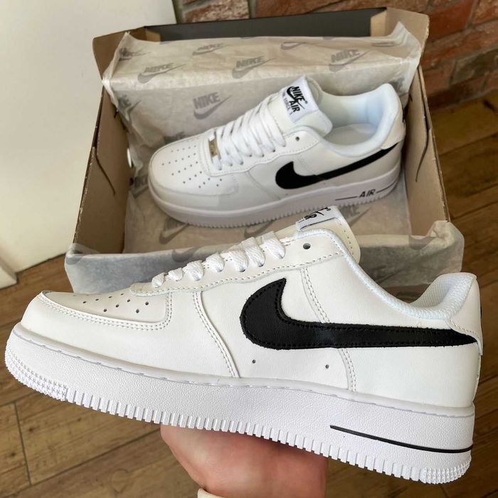 АКЦІЯ! Nike Air Force 1 White Black 2 36 37 38 39 40 41 42 43 44 45