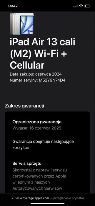 IPad Air 13 256GB Wifi+Cellular GW Prod 8MC/M2 2024/Magnetic!