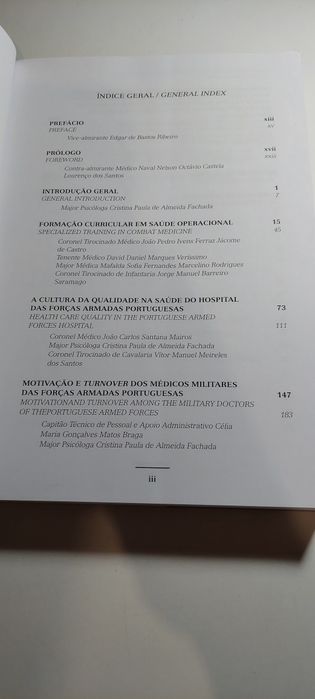 Saúde e Comportamento Humano nas Forças Armadas Portuguesas