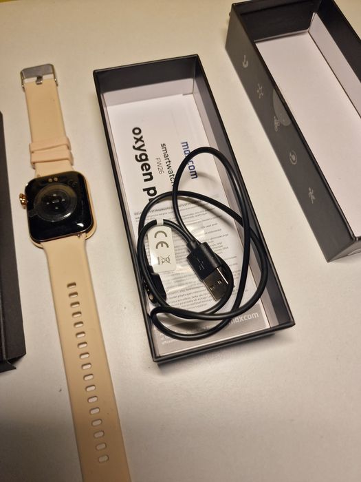 Smartwatch Maxcom FW26 Oxygen Pro pudrowy róż różowy morelowy