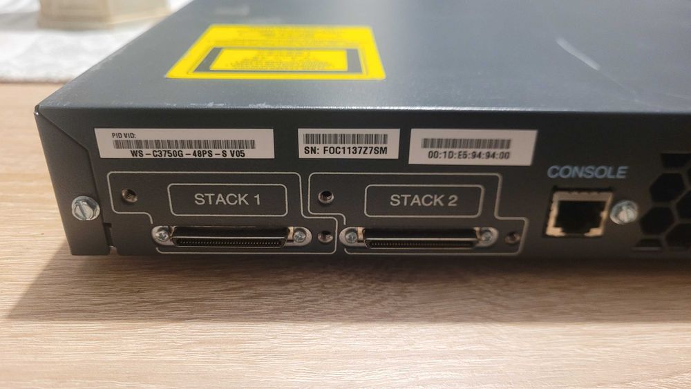 Switch Cisco Catalyst 3750G PoE-48 przełącznik