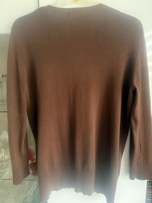Sweter brązowy w romby 100% bawełna