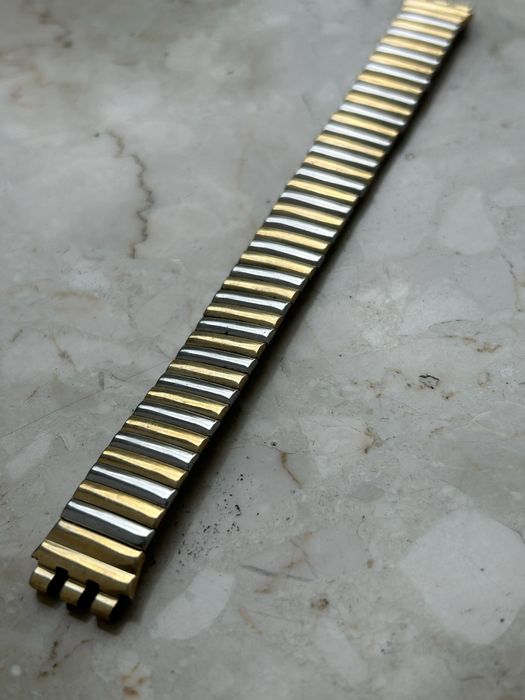 Złota bransoleta do zegarka swatch vintage