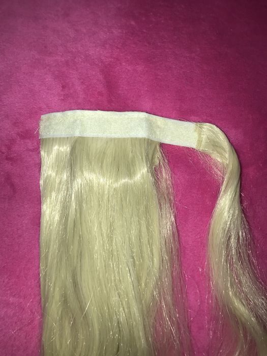 Накладний хвіст. Хвіст зі штучного волосся на липучці на заколках