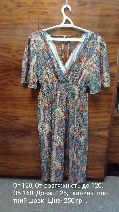 Сукні літні до коліна та нижче, з рукавом 3/4 та коротким.