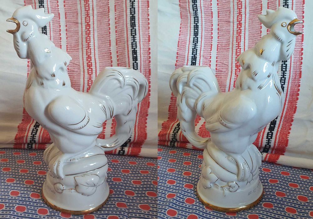 Графін фарфор Півень, Графин фарфор Петух (Городница СССР 1959г) декор