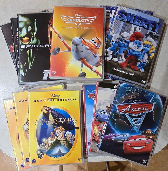 Spider-Man, Auta, Smerfy, Samoloty, Dzwonnik z Norte Dame - filmy DVD