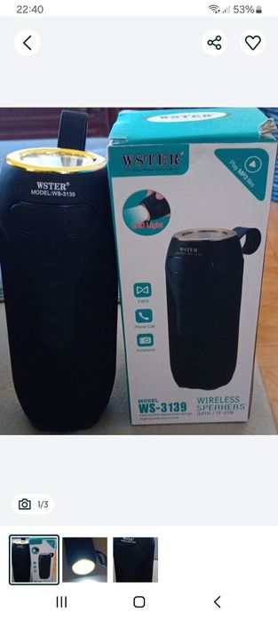 Vendo coluna Bluetooth com lanterna incorporada