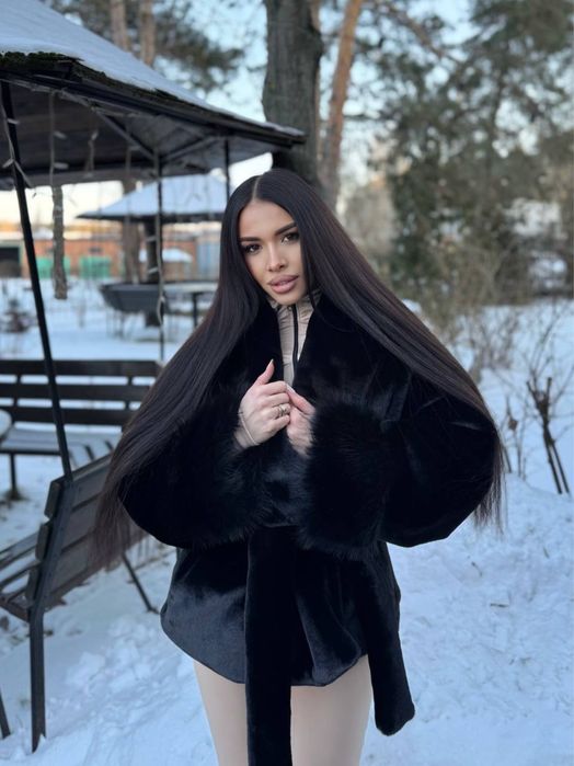 Жіноча зимова шуба / шубка оверсайз з утепленою підкладкою (42–48)
