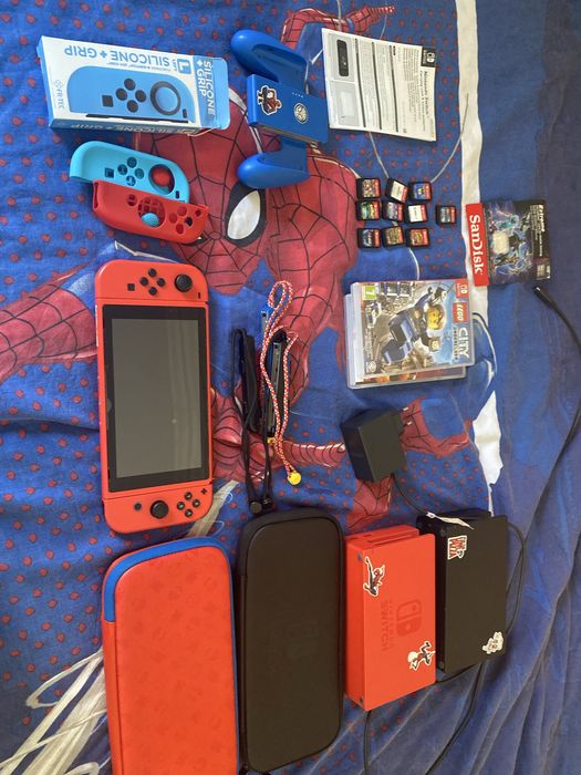 Nintendo switch, versão mario red and blue