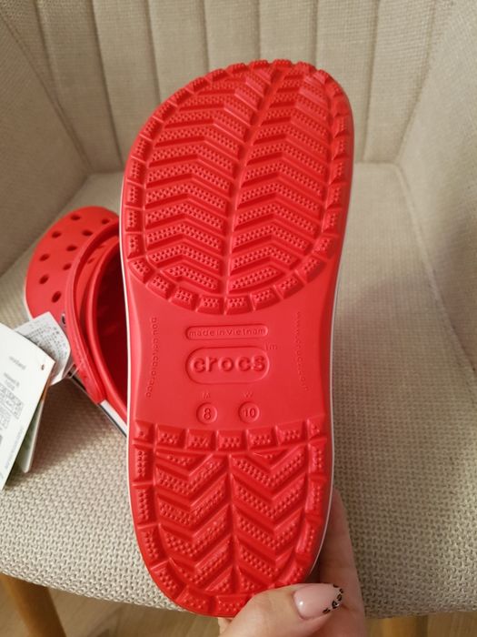 Czerwone klaoki gumowe Crocs rozm.39 odwkładka 25cm