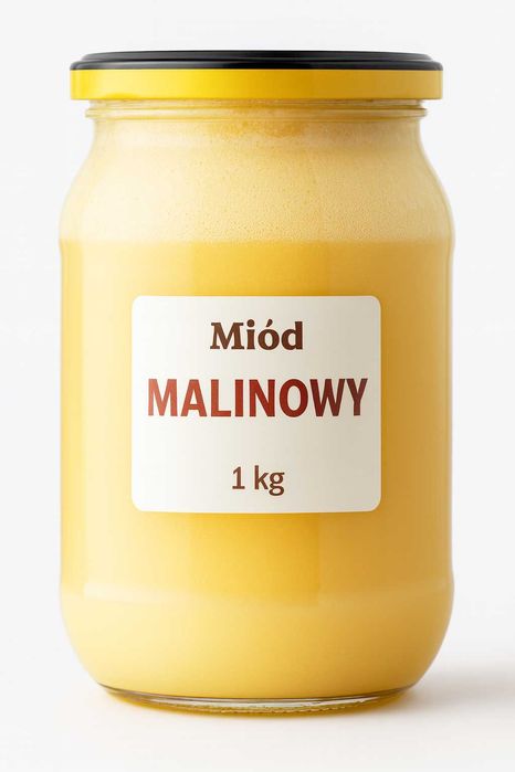 Miód Malinowy 1 kg 2025 naturalny bezpośrednio z pasieki