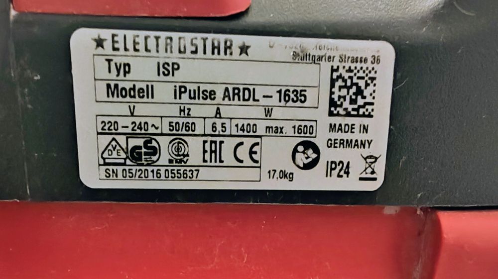 Odkurzacz Starmix iPulse L1635, szlifierka MENZER LHS 225 Pro